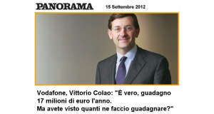 Vittorio Colao: “L’Enfant Prodige” da 17milioni di Euro l’anno a ministro