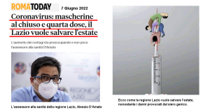 Coronavirus: mascherine al chiuso e quarta dose, il Lazio vuole salvare l’estate