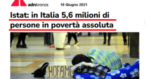 ISTAT: in Italia 5,6 milioni di persone in povertà assoluta