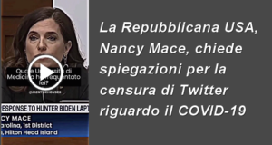 La parlamentare USA Nancy Mace chiede spiegazioni per la censura di Twitter riguardo il COVID-19