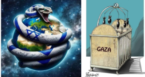 Una rappresentazione di Israele e la Palestina